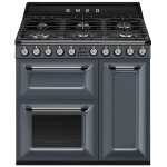 Smeg tr93gr four et cuisini�re electrique gaz gris