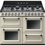 Smeg victoria tr4110p1 - cuisinire (four  deux tages) - pose libre - largeur : 110 cm - profondeur ...