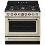Smeg victoria tr90gmp four et cuisini�re electrique gaz cr�me