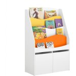 Sobuy biblioth�que enfant rangement pour jouets et livres porte - revues avec 2 bo�tes, kmb65 - w