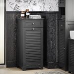 Sobuy bzr73 - dg meuble bas de salle de bain corbeille � linge armoire toilette meuble de rangement avec ...
