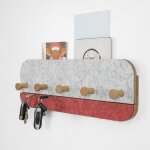 Sobuy design porte - manteau mural porte - serviette penderie pat�re murale avec 5 crochets en bambou ...