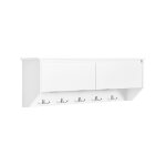Sobuy portemanteau mural meuble d'entr�e vestiaire portant � v�tements etag�re murale avec 2 portes et ...