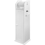 Sobuy support papier toilette armoir porte - papier toilettes porte brosse wc en bois - blanc, frg135 ...