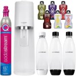 Sodastream terra white saturateur + une bouteille + sodastream 1l fuse bottles two - pack black + bolero ...
