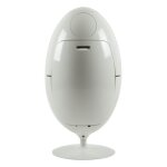 Soldidesign - poubelle de tri s�lectif ovetto abs en plastique blanc 54 l - blanc