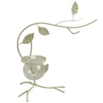 Soliflore en m�tal feuillage gris