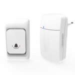 Sonnette sans fil pour une longue distance de transmission blanc