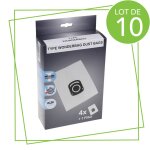 Sos accessoire lot de 10 botes de 4 sacs + 1 filtre hygiene + pour aspirateur tefal zr200520 aspirateur ...