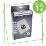 Sos accessoire lot de 12 botes de 4 sacs + 1 filtre hygiene + pour aspirateur tefal zr200520 aspirateur ...
