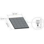 Sos accessoire filtre charbon 235x190x10 mm pour hotte electrolux 33005521 hotte (33005521 aeg arthur ...