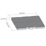 Sos accessoire filtre de charbon actif 316x214x22 mm pour hotte bosch 00705432 hotte (00705432 siemens ...