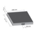 Sos accessoire filtre charbon d241 ca240s 241 x 225 x 30 mm pour hotte arthur martin 49002532 chf007 ...