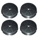 Sos accessoire lot de quatre filtres charbon rond type 180 cr300 190x40 mm pour hotte ariston hotpoint ...