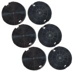 Sos accessoire lot de six filtres charbon type 29 chf029 195x33 mm pour hotte whirlpool 481249038013 ...