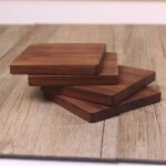 Sous - verres en bois antidrapants, rsistants a la chaleur, durables, caf carr isol, napperons en ...