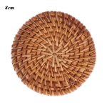 Sous - verres en bois de bambou et rotin, nouveau, 1 pièce, rembourrage de table ronde, bol naturel, ... Sous - verres en bois de bambou et rotin, nouveau, 1 pièce, rembourrage de table ronde, bol naturel, ...
