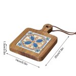 Sous - verre en bois et carrelage de style japonais, porte - pot en cramique de style moderne pour bar, ...