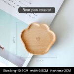 Sous - verres en bois durables, napperons en forme de patte d'ours, tapis de boisson résistant a la chaleur, ... Sous - verres en bois durables, napperons en forme de patte d'ours, tapis de boisson résistant a la chaleur, ...