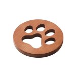 Sous - verres en bois durables, tapis de boisson résistant a la chaleur avec griffe de chat creuse, napperon ... Sous - verres en bois durables, tapis de boisson résistant a la chaleur avec griffe de chat creuse, napperon ...