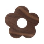 Sous - verre en bois en forme de fleur, 1 pi�ce, design en noyer naturel, tasse a th� / boisson solide, ...