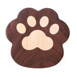 Sous - verre en bois en forme de patte de chat, 1 pice, pour verres, tasses, tapis de table isolant