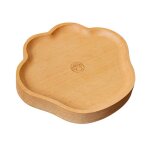 Sous - verre en bois en forme de patte d'ours, mignon, petite soucoupe, tasse a caf� isol�e, assiette ...