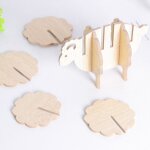 Sous - verre en bois en forme de petit mouton, joli napperon, dcoration animale, support de coussin ...