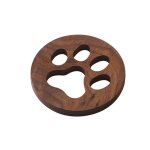 Sous - verres en bois massif, napperons ronds résistants a la chaleur, tapis de boisson, design patte ... Sous - verres en bois massif, napperons ronds résistants a la chaleur, tapis de boisson, design patte ...