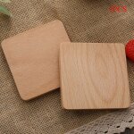 Sous - verres en bois rond carr� r�sistant a la chaleur, 1 pi�ce, napperon de table pour boisson, tasse ...