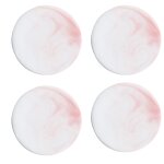 Sous - verres carr�s modernes en marbre pour table, tapis absorbant l'humidit� avec motif de marbre rose ...