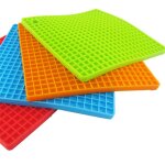 Sous - verre carr en silicone multifonctionnel, polymre a degr de chaleur non - ald, support de pot, ...