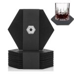 Sous - verres en feutre epais hexagonaux pour boissons, sous - verres absorbants, protge les meubles ...