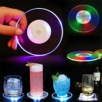 Sous - verre lumineux en acrylique a led, support de tasse de caf, coussin de bouteille d'eau en verre, ...