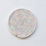 Sous - verres ronds en corde de coton, absorbants et chauds, pour la protection de table et de bureau, ...