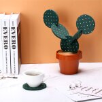 Sous - verre rond en forme de cactus unique, joli support de tasse antidrapant, sous - verre antidrapant, ...