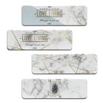 Sous - verre de table a motif marbr�, diatomite coordonnante, absorption d'eau, tasse, polym�res, savons, ...