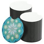 Sous - verres de voiture a sublimation, 50 pices, pour bricolage, artisanat, sous - verres de voiture, ...
