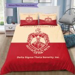 Nous souhaitons une joyeuse f�te des fondateurs a delta sigma theta sorority inc. cet ensemble de courtepointe ...