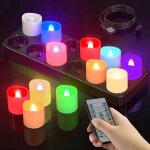 Soulbay 12 bougies led rechargeables sans flamme avec t�l�commande & station de charge - d�co maison ...