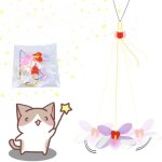 Souris r�tractable suspendue pour chat, jouet amusant, attache a plumes, libellule, accessoire pour animal ...