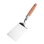 Spatule de cuisson en acier inoxydable, poigne antidrapante, pizza, ?ufs, pelle a poisson, cuillre ...