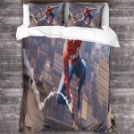 Spiderman housse de couette d imprim�� en microfibre avec movie parure de lit, fermeture ��clair et taie ...