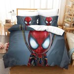 Spiderman housse de couette movie posters d motif imprim� parure de lit en microfibre avec fermeture ...