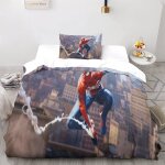 Spiderman parure de lit d imprim�� en microfibre avec movie housse de couette et fermeture ��clair - ...