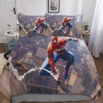 Spiderman parure de lit d imprim�� en microfibre avec movie housse de couette, fermeture ��clair et taie ...