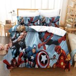 Spiderman parure de lit pi�ces a th�me imprim� en d, avec housse de couette a fermeture eclair dissimul�e, ...