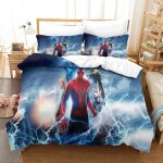 Spiderman th�me d'impression d housse de couette en microfibre douce ensemble de literie pi�ces avec ...