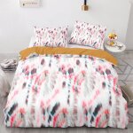 Spirale arc - en - ciel housse de couette x fille x cm avec deux taies d'oreiller xcm polyester - coton ...
