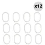 Spirella lot de 12 anneaux pour rideaux de douche c - minor blanc